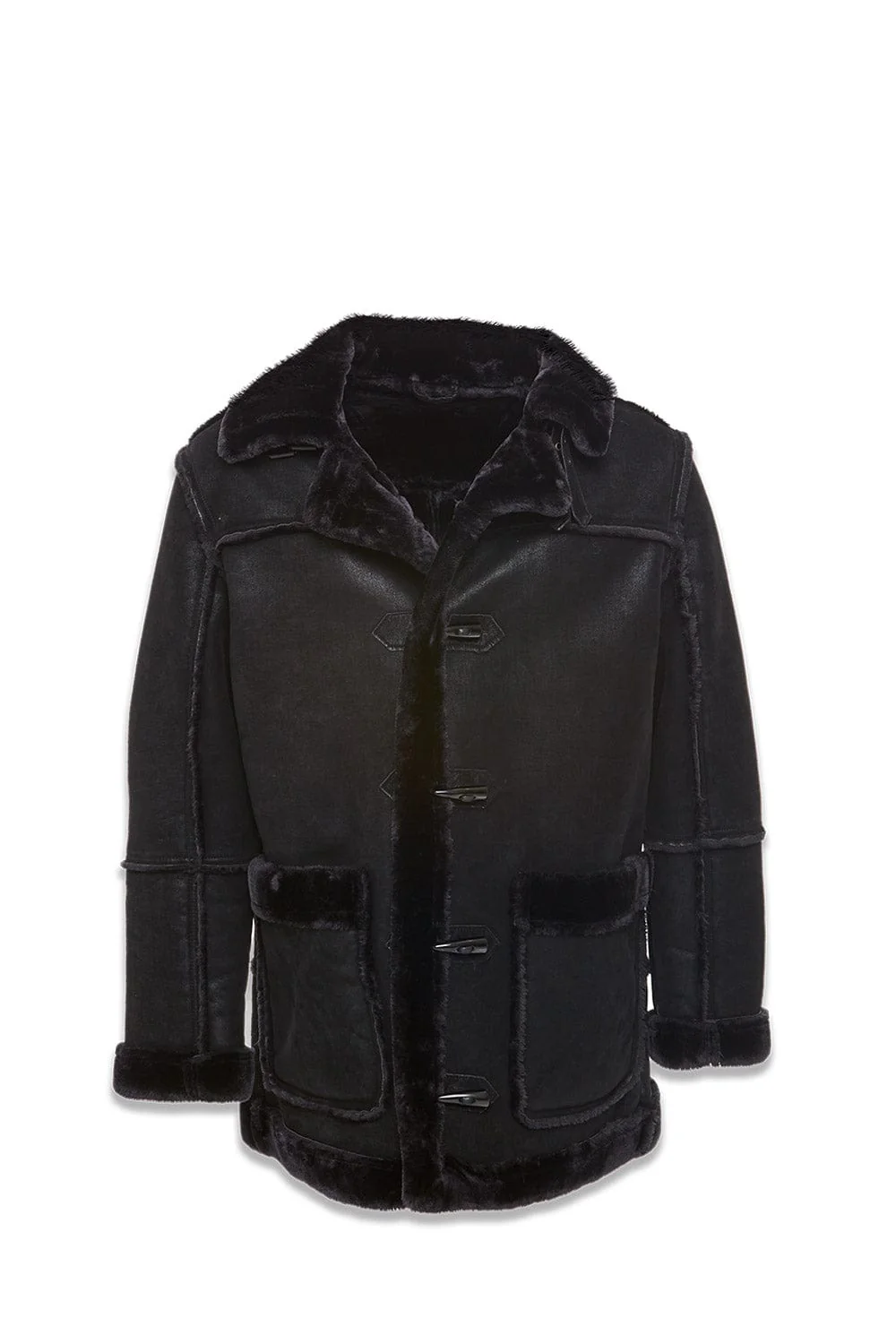 Big Men's Denali Shearling Jacket (Black) - Image 3