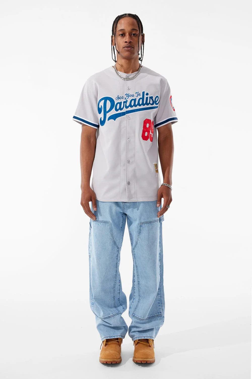 Wide Leg Fit - Craftsman Denim (Ice Blue) - Brian Collection - Image 3