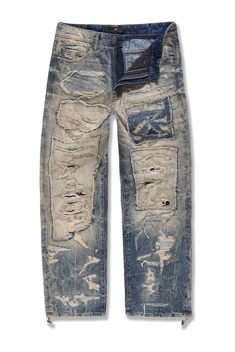 Wide Leg Fit - Reconstructed Denim (Lager) - Brian Collection - Image 2