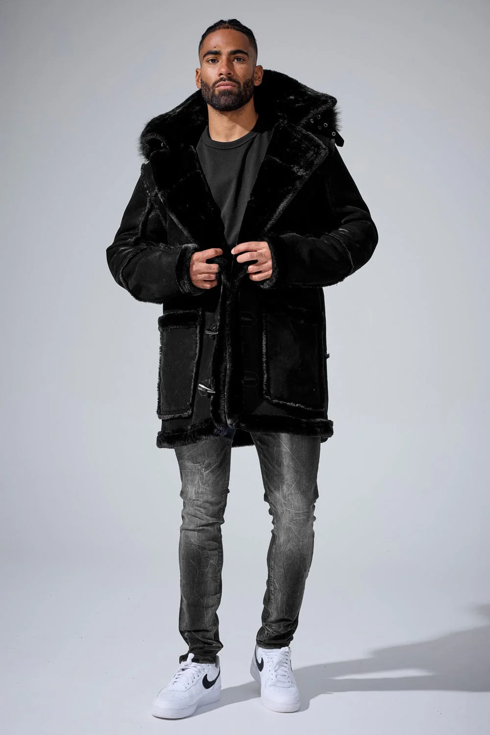Denali Shearling Jacket (Black) - Image 3