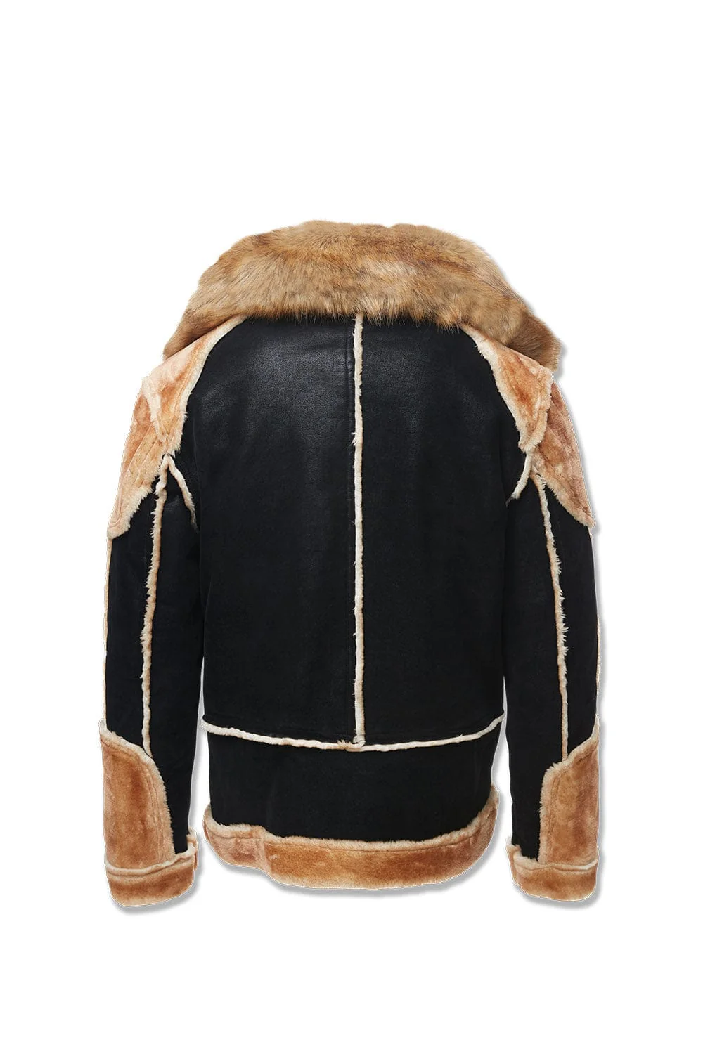 El Jefe Shearling Moto Jacket (Black Coffee) - Image 6