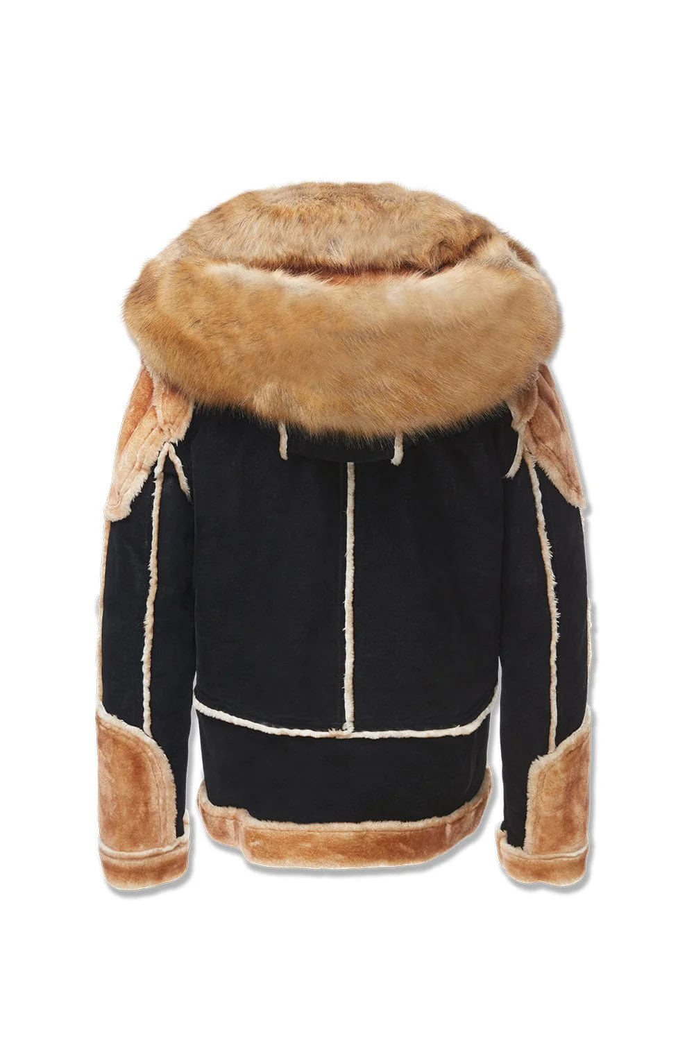El Jefe Shearling Moto Jacket (Black Coffee) - Image 8