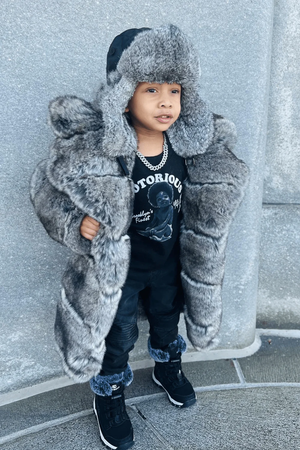 Kids Don Juan Fur Coat (Chinchilla) - Image 6