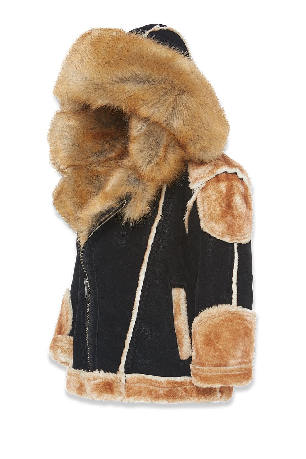 Kids El Jefe Shearling Moto Jacket (Black Coffee) - Image 4