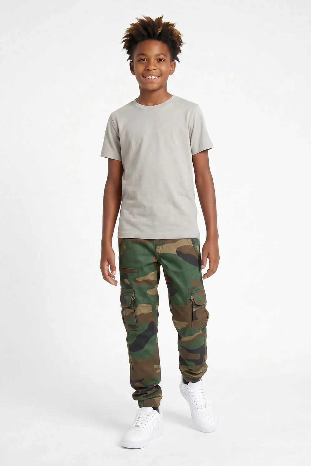 Kids OG Camo Cargo Pants (Classic Woodland) - Image 2