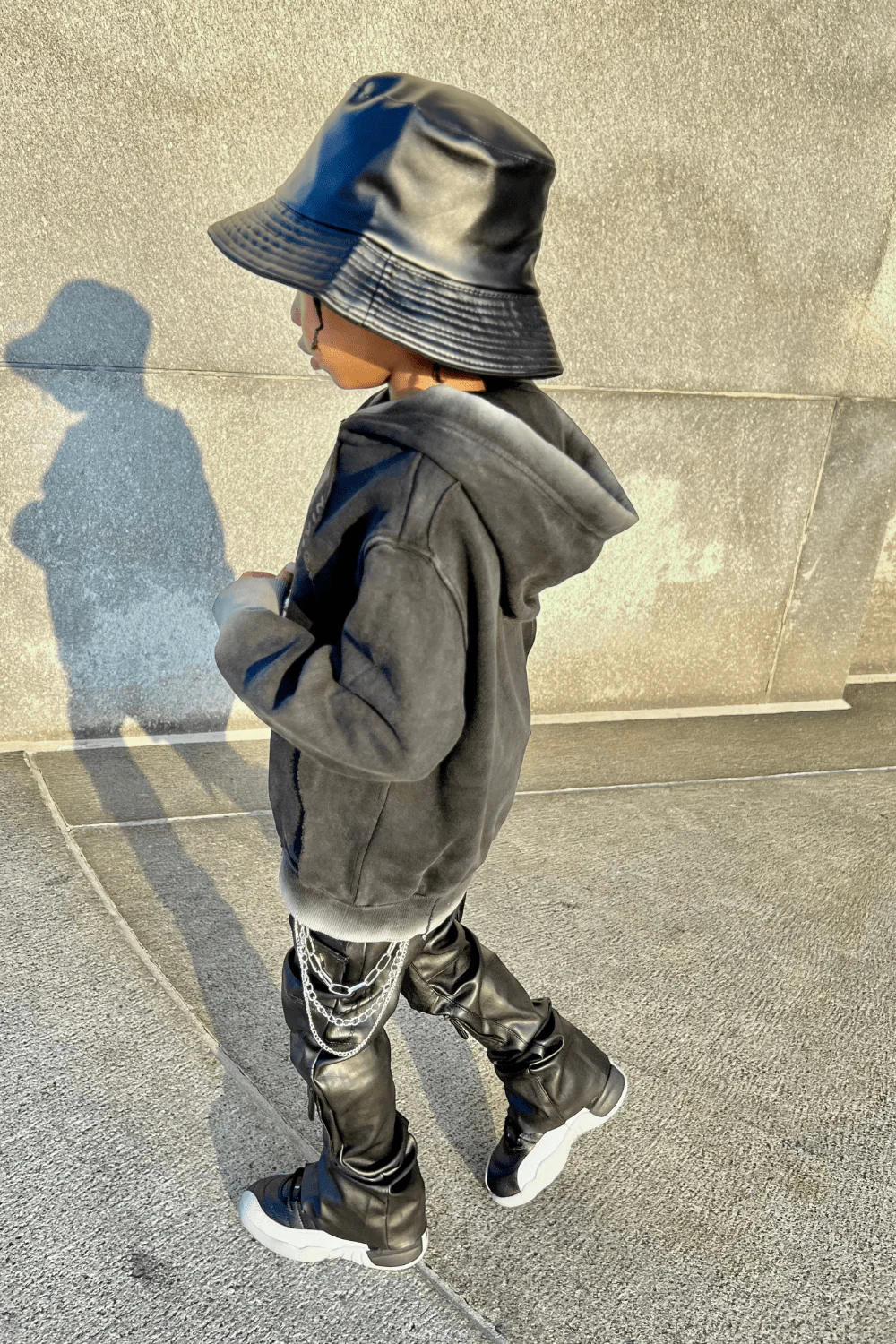 Kids Stacked Thriller Cargo Pants (Black) - Image 5