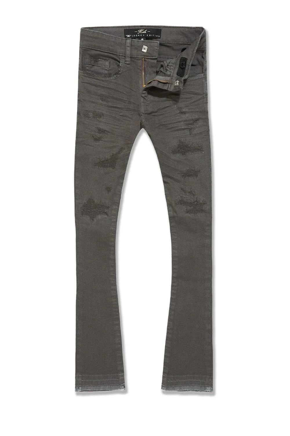 Kids Stacked Tribeca Twill Pants (Charcoal)