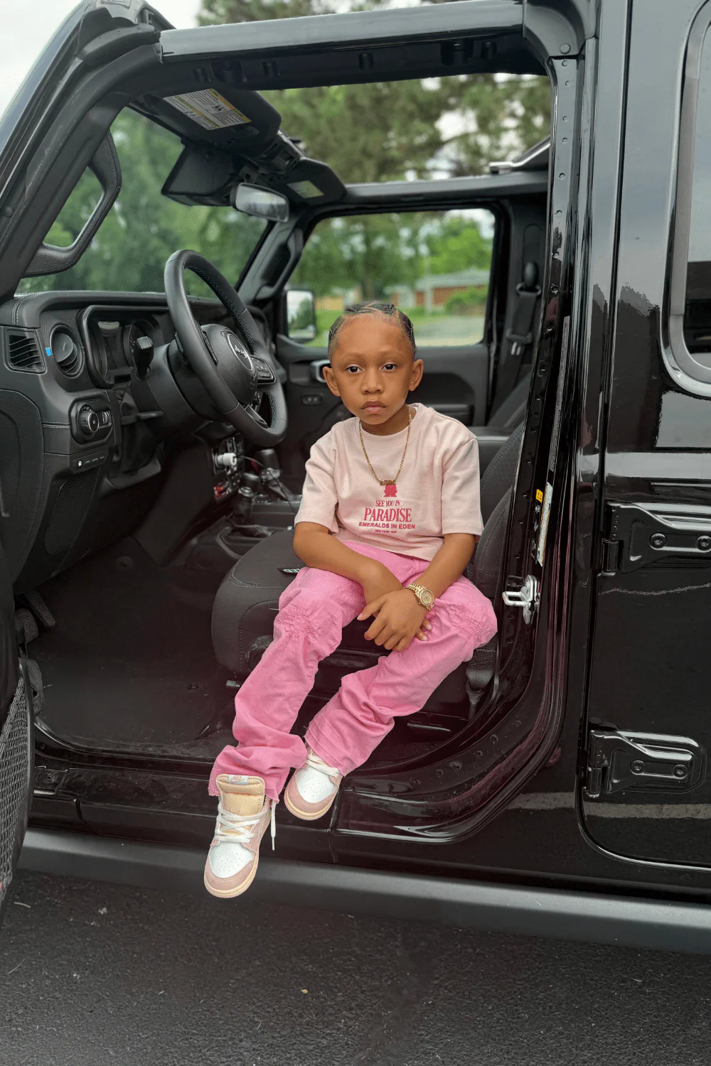 Kids Stacked Tribeca Twill Pants (Pink) - Image 7