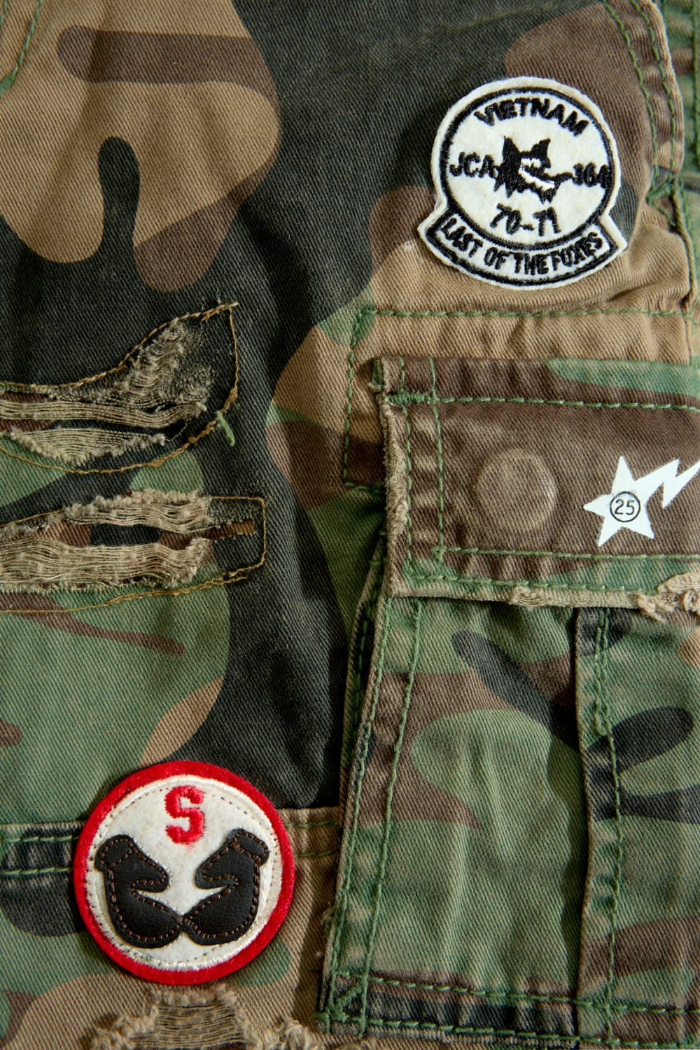 Kids War Angel Cargo Shorts (Vintage Camo) - Image 3