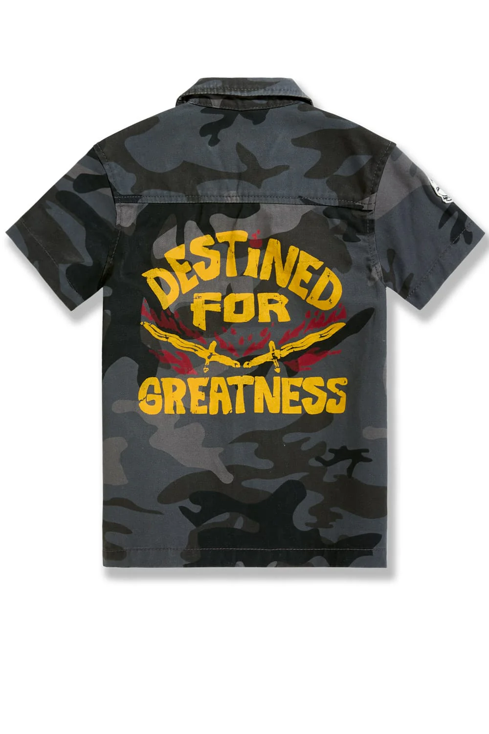 Kids War Angel Work Shirt (Black Camo) - Image 9