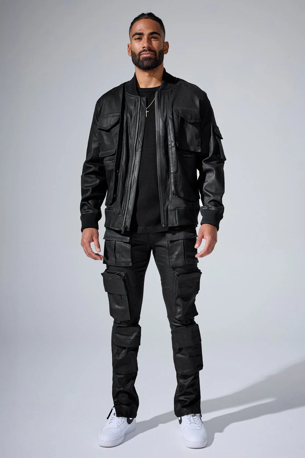 Midnight Mercenary Bomber Jacket (Jet Black) - Image 3