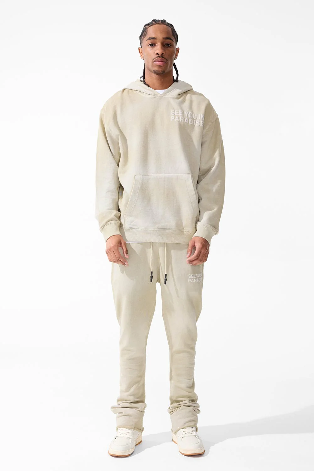 Tonal Washed Stacked Sweatpants - Image 26