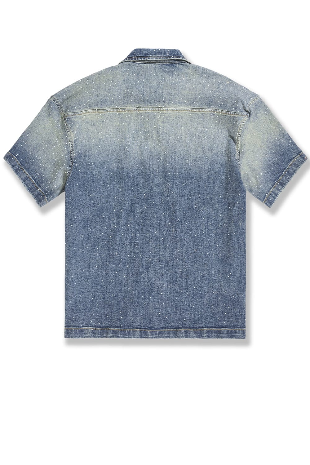 Radiant Denim Zip Up Shirt - Image 6