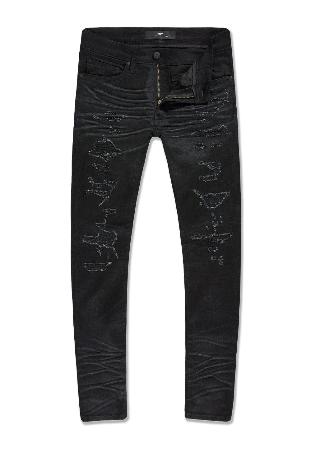 Slim Taper Fit - Dyckman Denim (Polished Black) - Sean Collection - Image 2