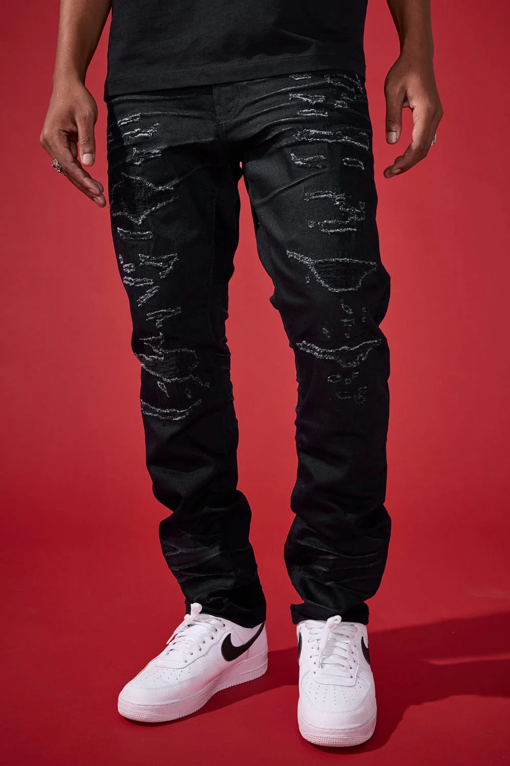 Straight Fit - Dyckman Denim (Polished Black) - Collins Collection - Image 3