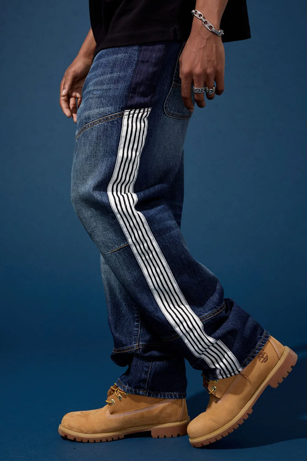 Wide Leg Fit - Proper Striped Denim - Brian Collection