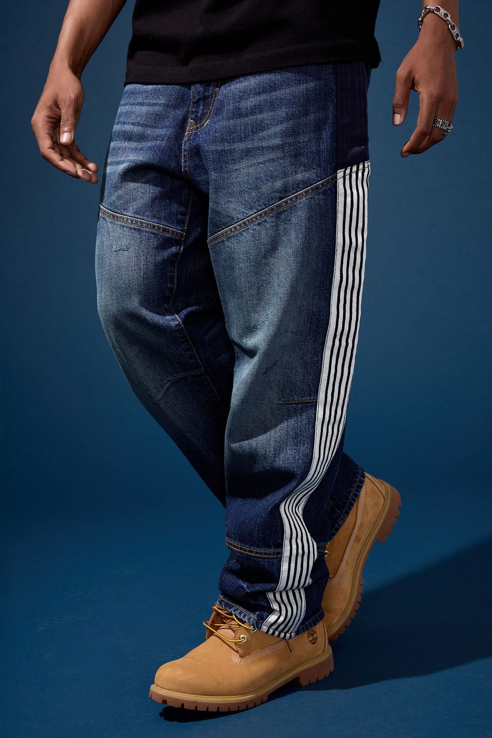 Wide Leg Fit - Proper Striped Denim - Brian Collection - Image 6