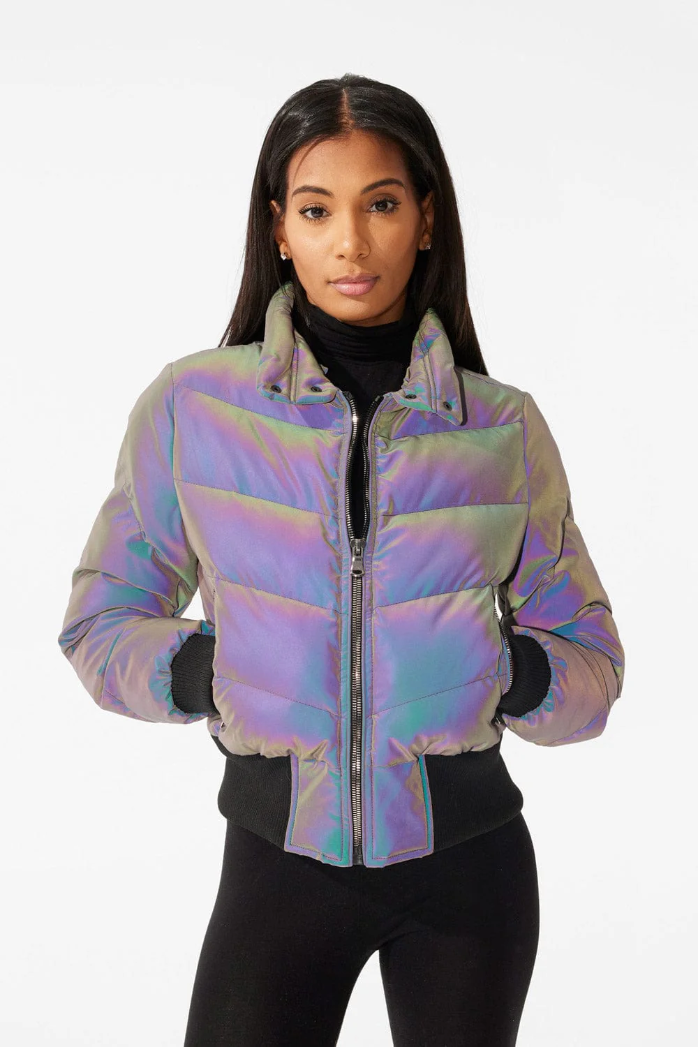 Women's Flatbush Bomber Jacket (Iridescent) - Image 3